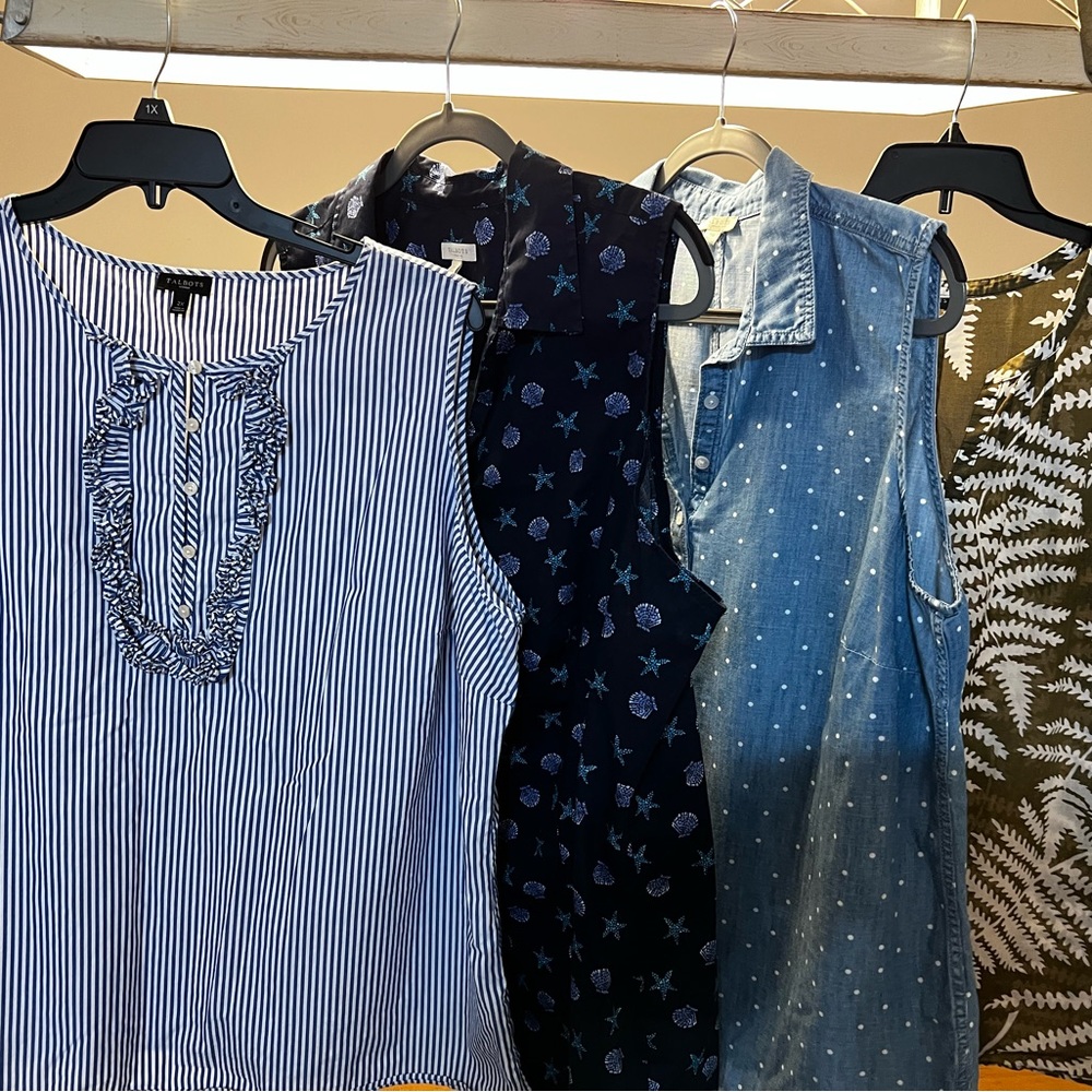 Talbots 2X sleeveless shirts